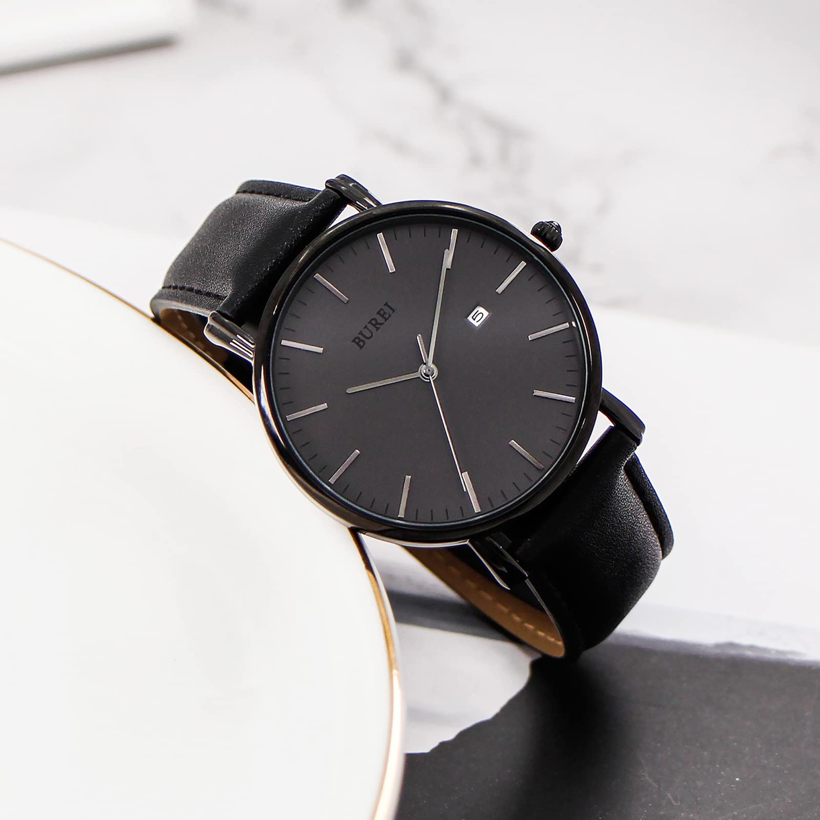 Foto 4 | Reloj Burei Fashion, Minimalista, Analógico, Con Fecha, Correa De Piel - Venta Internacional.