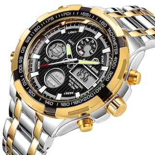 Foto 2 | Reloj Golden Hour De Lujo Analógico Digital De Acero Inoxidable Para Hombre - Venta Internacional.
