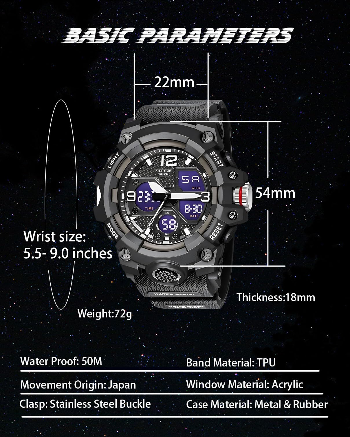 Foto 6 | Reloj Gosasa S-shock Multifunción Militar A Prueba De Agua - Venta Internacional.