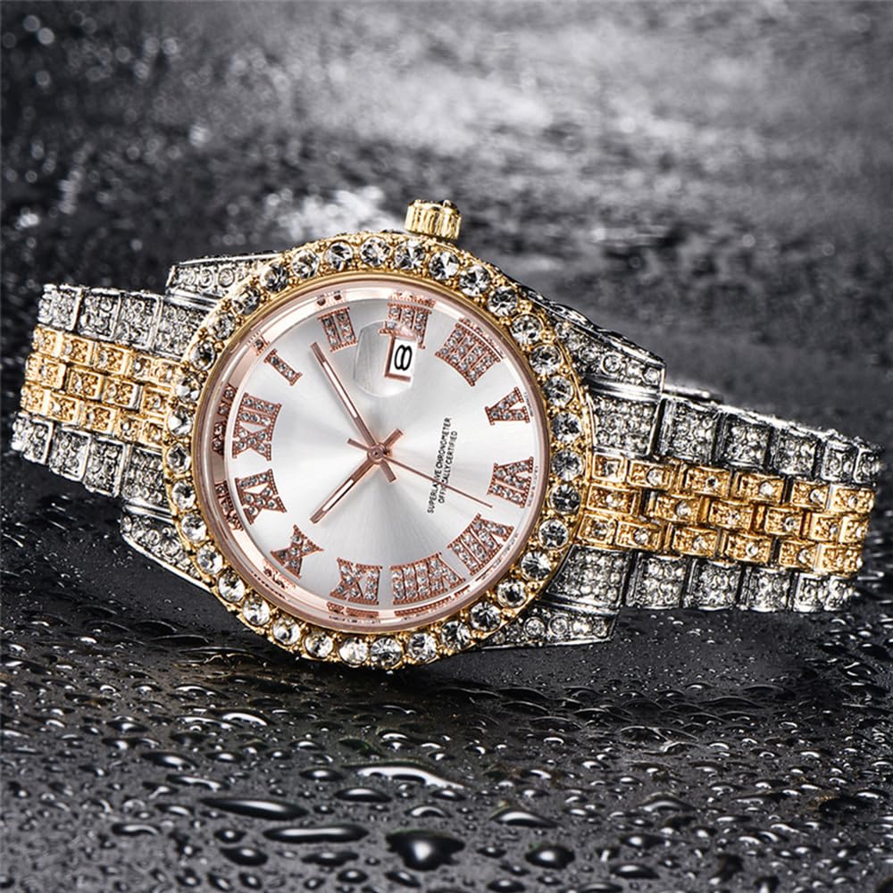 Foto 2 | Reloj Hunruy Hip Hop Iced-out Bling Diamond Luxury Para Hombre - Venta Internacional.