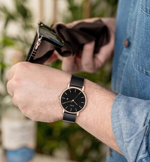 Foto 4 | Reloj De Pulsera Burei Fashion, Minimalista, Analógico, Con Fecha Para Hombre, Negro - Venta Internacional.