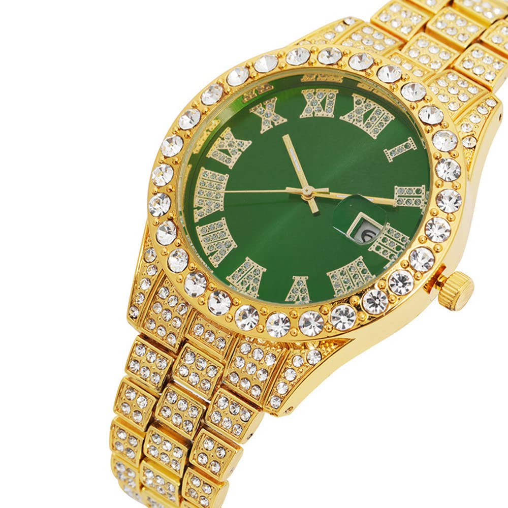 Foto 2 | Reloj Hunruy Hip Hop Iced-out Bling Diamond Luxury Para Hombre - Venta Internacional.