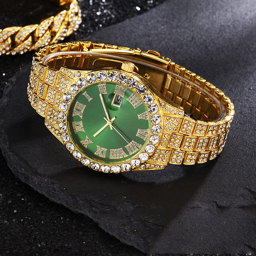 Foto 6 pulgar | Reloj Hunruy Hip Hop Iced-out Bling Diamond Luxury Para Hombre - Venta Internacional.