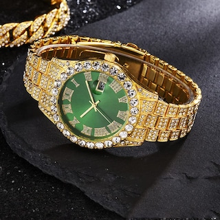 Foto 5 | Reloj Hunruy Hip Hop Iced-out Bling Diamond Luxury Para Hombre - Venta Internacional.
