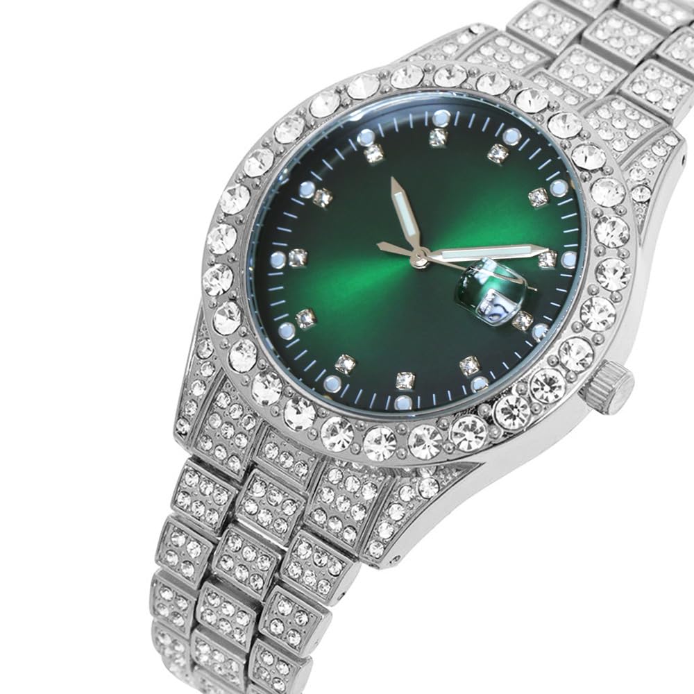 Foto 2 | Reloj Hunruy Hip Hop Iced-out Bling Diamond Luxury Para Hombre - Venta Internacional.