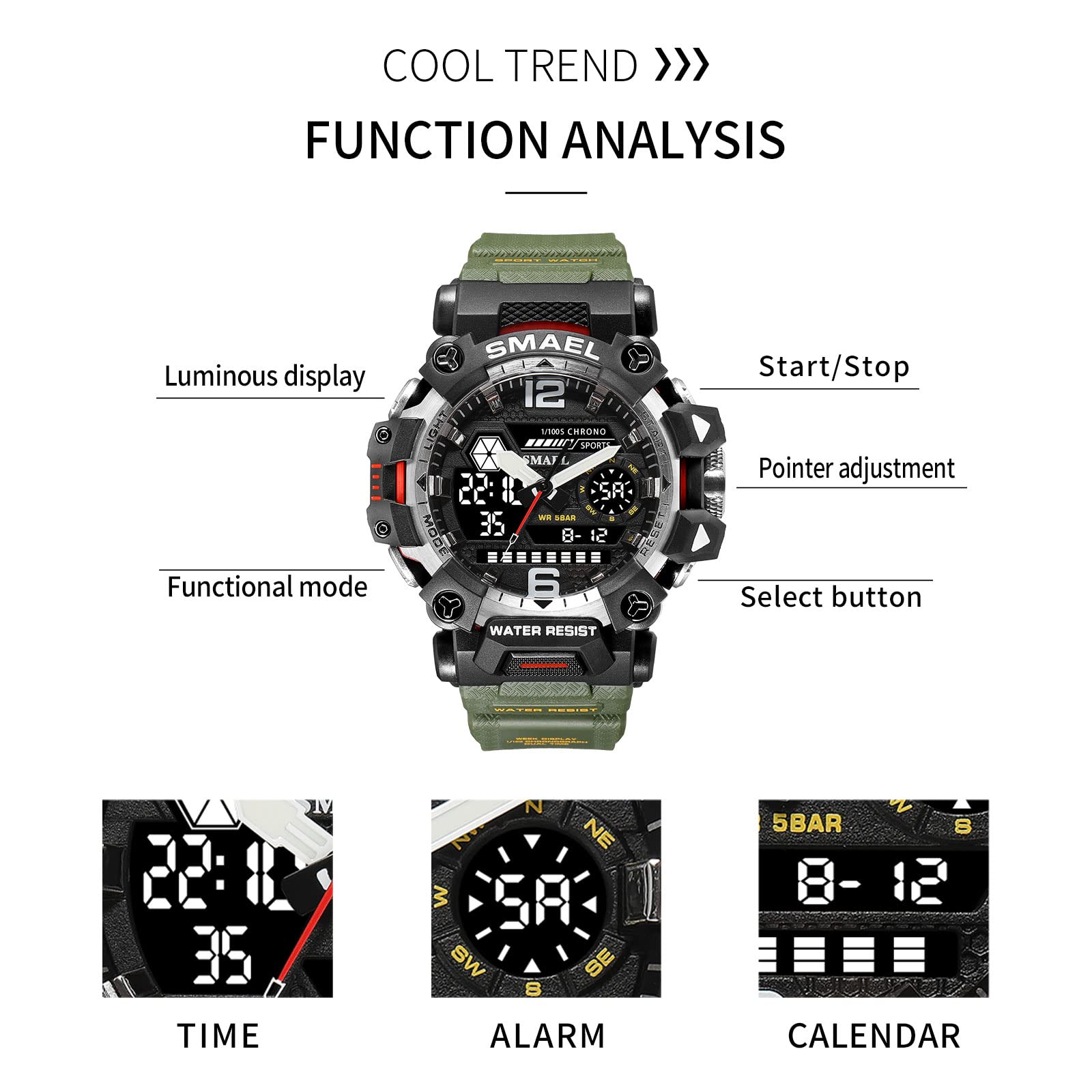 Foto 5 pulgar | Reloj Aimes Tactical Outdoor Sports A Prueba De Agua Para Hombre - Venta Internacional.