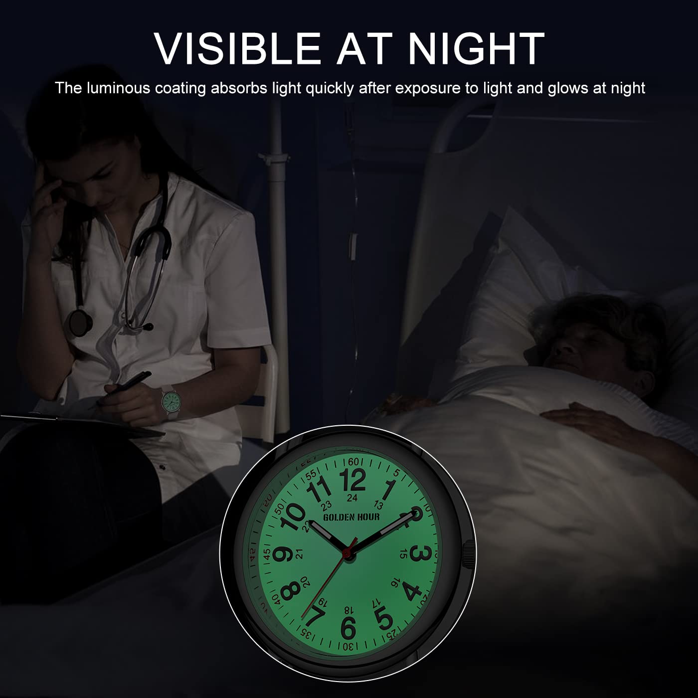 Foto 6 | Reloj Golden Hour Impermeable Nurse Para Médicos Con Silicona - Venta Internacional.