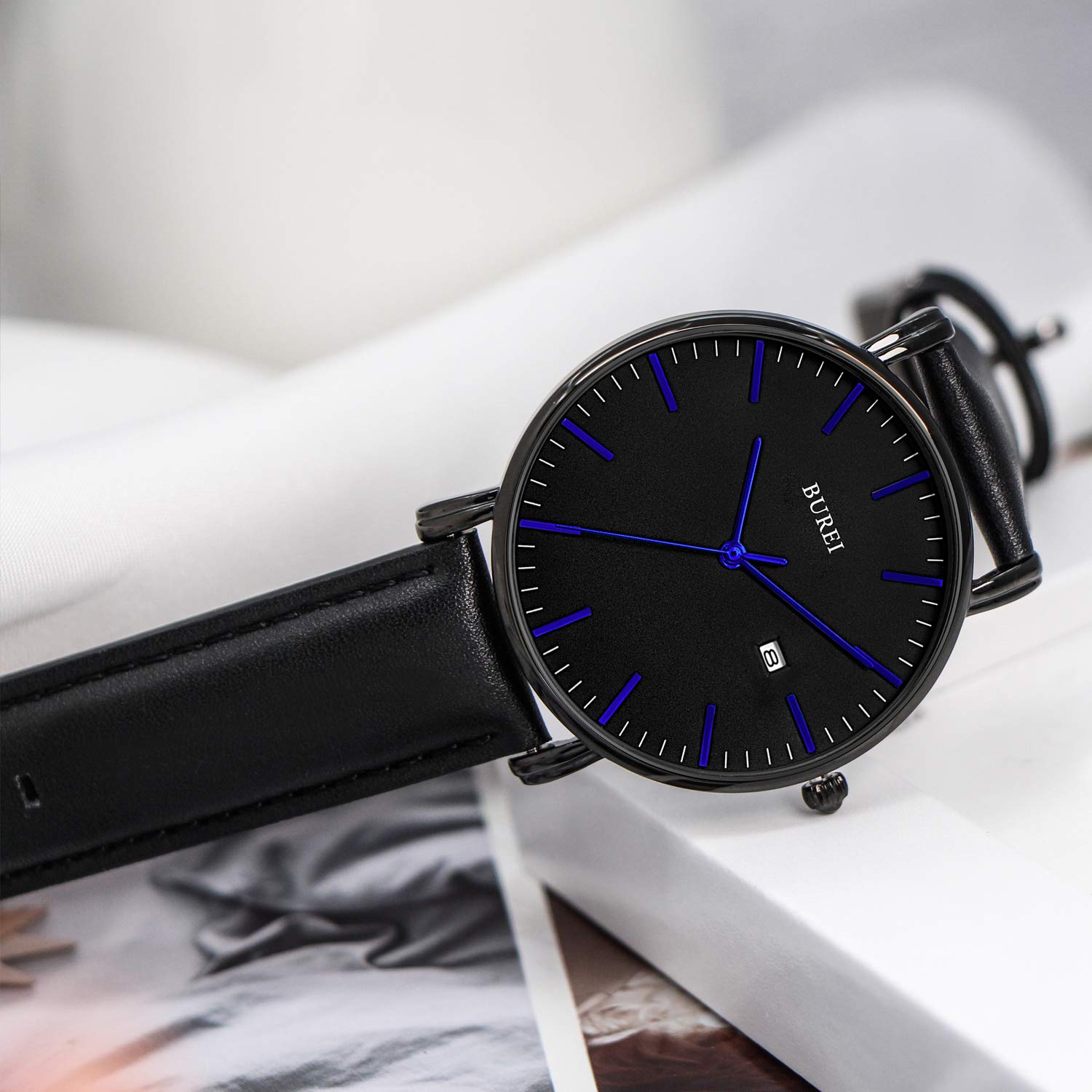 Foto 6 | Reloj Burei Fashion Minimalista Impermeable Para Hombre Con Piel - Venta Internacional.