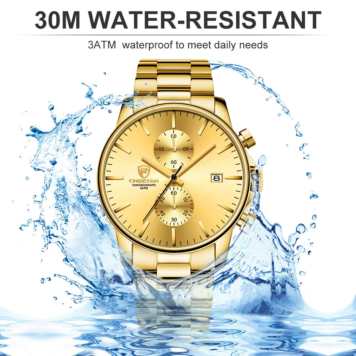 Foto 6 pulgar | Reloj Golden Hour Con Cronógrafo De Cuarzo Y Acero Inoxidable Para Hombre - Venta Internacional.