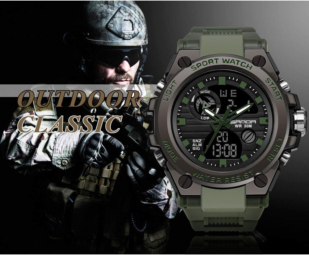 Foto 3 pulgar | Reloj Kxaito Para Hombre, Deportivo, Exterior, Impermeable, Militar, Verde - Venta Internacional.