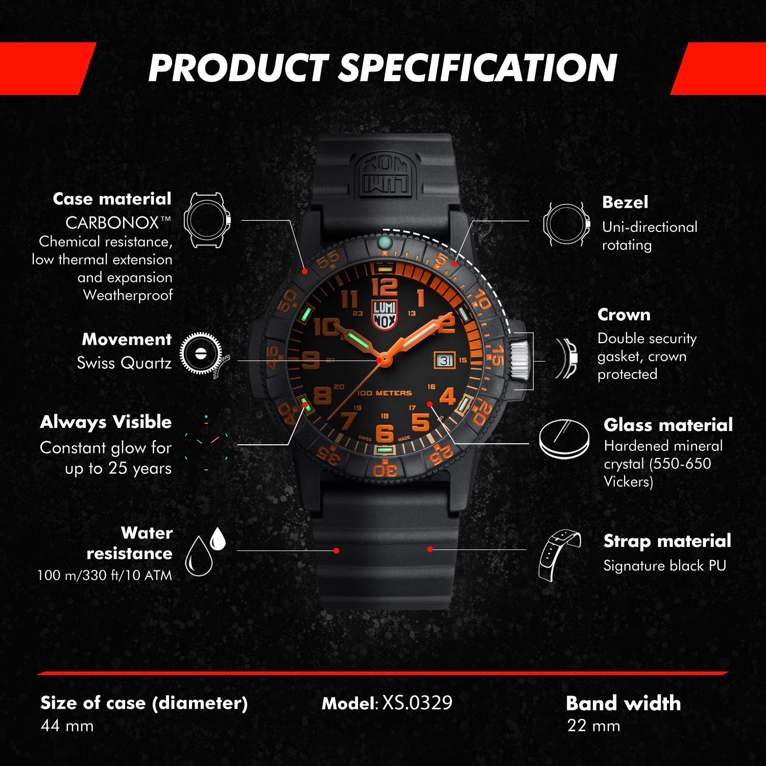 Foto 4 pulgar | Reloj Luminox Leatherback G0329 Turtle - Venta Internacional.