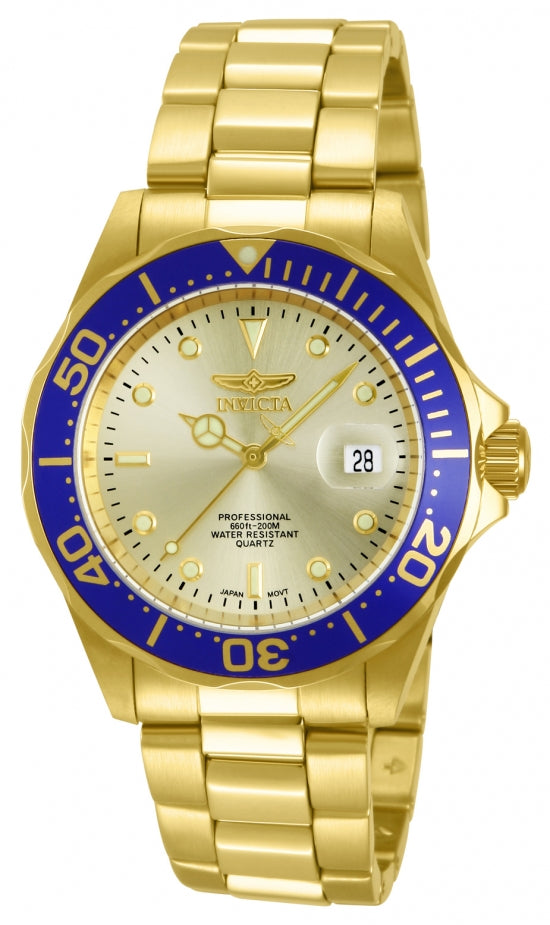 Foto 2 pulgar | Invicta 14124 Pro Diver Para Hombre, Esfera Dorada, Chapada  - Venta Internacional.