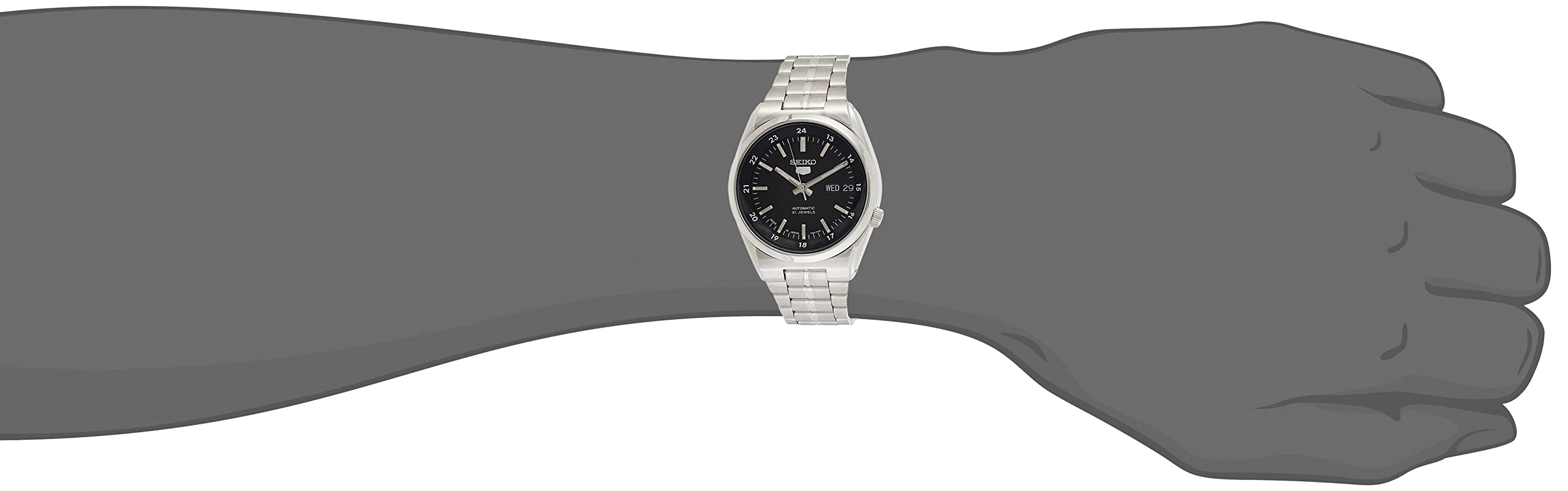 Foto 5 pulgar | Reloj Seiko Snk567j1 Para Hombre, Acero Inoxidable, 30 M, Resistente Al Agua - Venta Internacional.