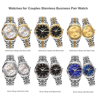 Foto 7 | Reloj Skmei Business De Acero Inoxidable Dorado Y Plateado Para Hombre - Venta Internacional.