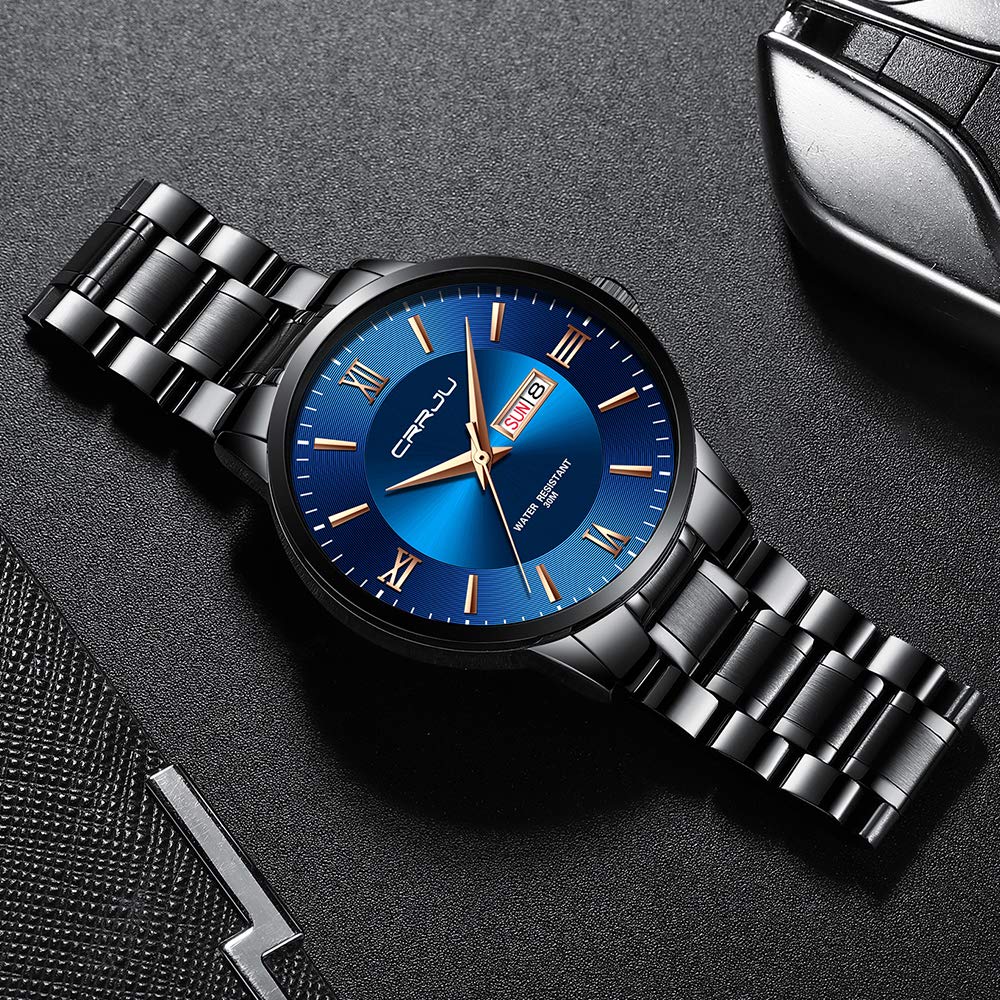 Foto 5 pulgar | Reloj Crrju Business Minimalist Para Hombre, Resistente Al Agua Hasta 3 Atm - Venta Internacional.