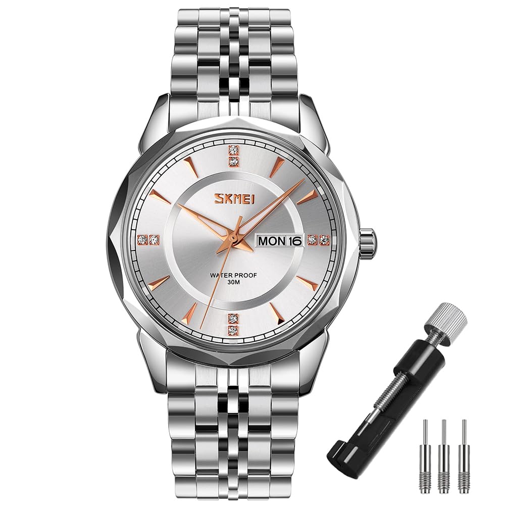 Foto 2 pulgar | Reloj Skmei Business de Acero Inoxidable para Hombre - Venta Internacional