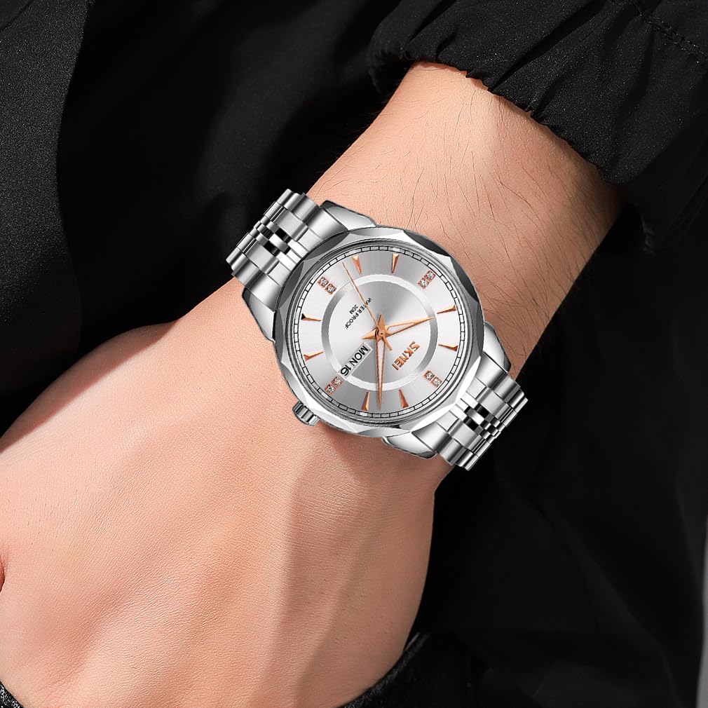Foto 3 pulgar | Reloj Skmei Business de Acero Inoxidable para Hombre - Venta Internacional