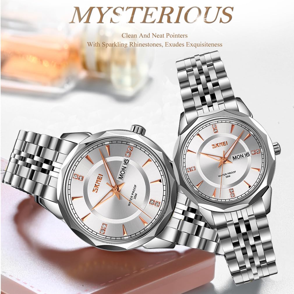 Foto 6 pulgar | Reloj Skmei Business de Acero Inoxidable para Hombre - Venta Internacional