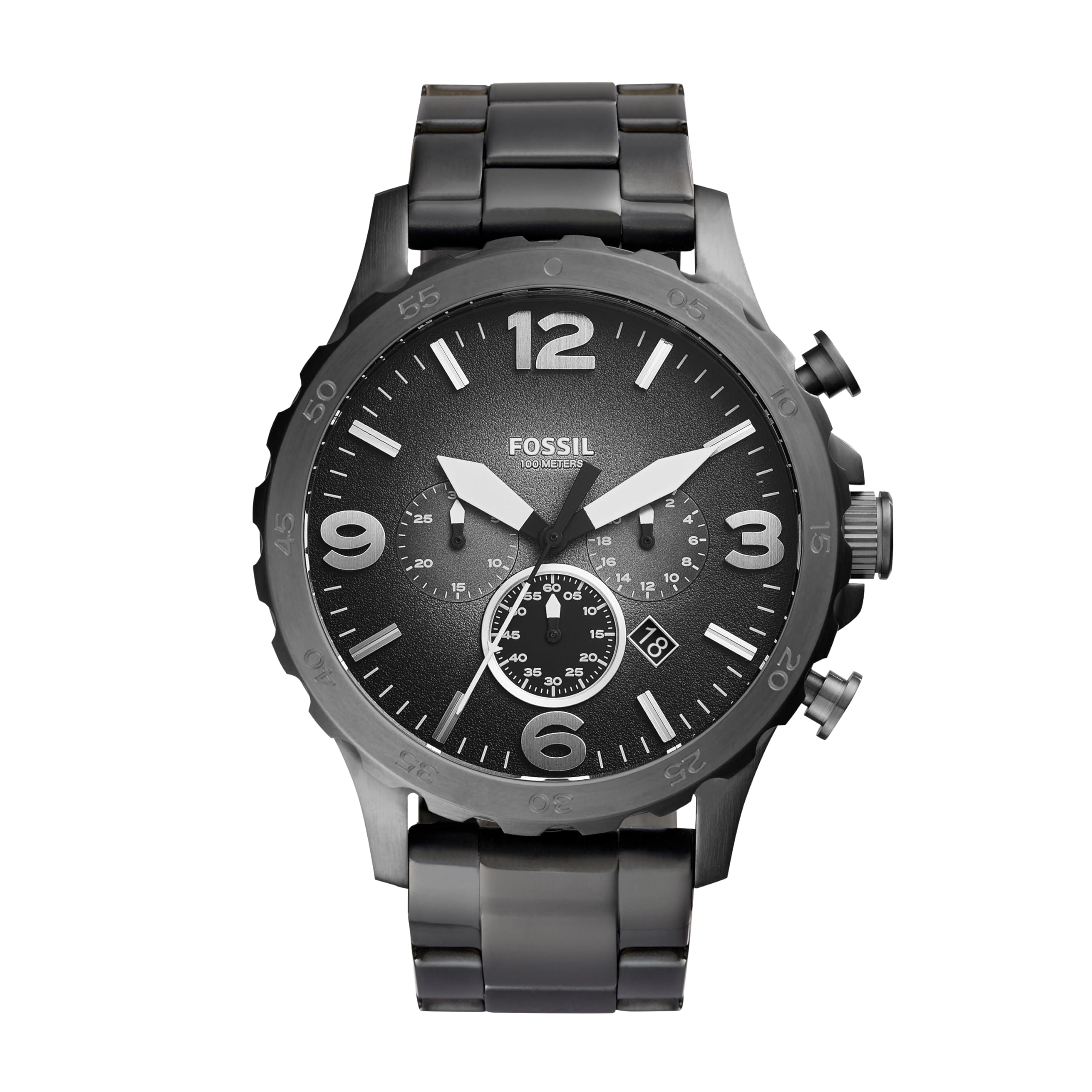 Reloj Cronógrafo Nate Quartz De Acero Inoxidable De Fossil Para Hombre - Venta Internacional.