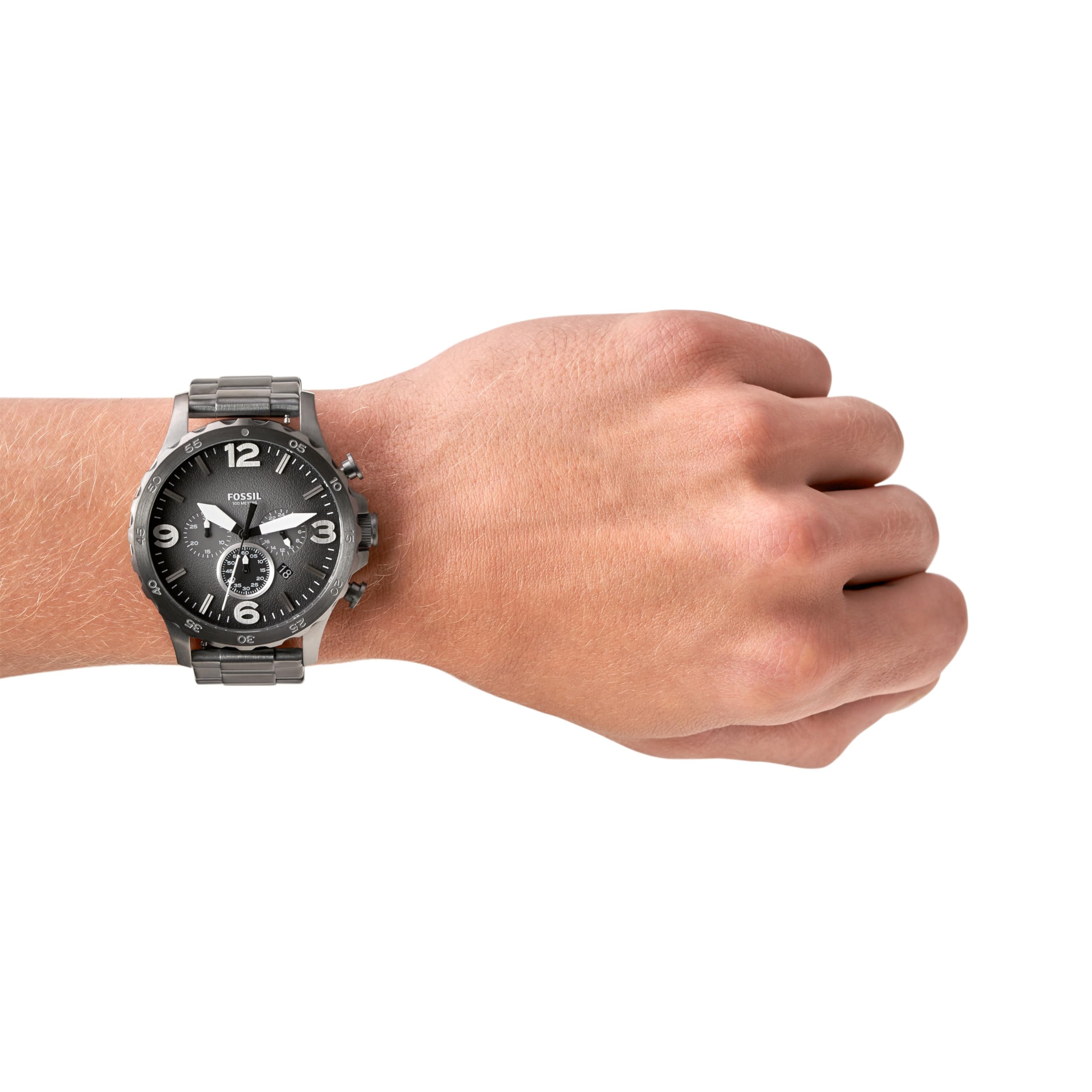 Foto 5 pulgar | Reloj Cronógrafo Nate Quartz De Acero Inoxidable De Fossil Para Hombre - Venta Internacional.