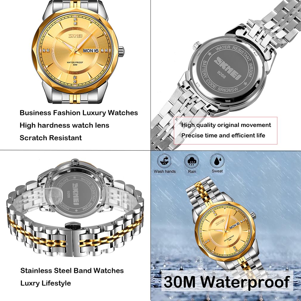 Foto 5 pulgar | Reloj Skmei Business De Acero Inoxidable Impermeable Para Hombre - Venta Internacional.