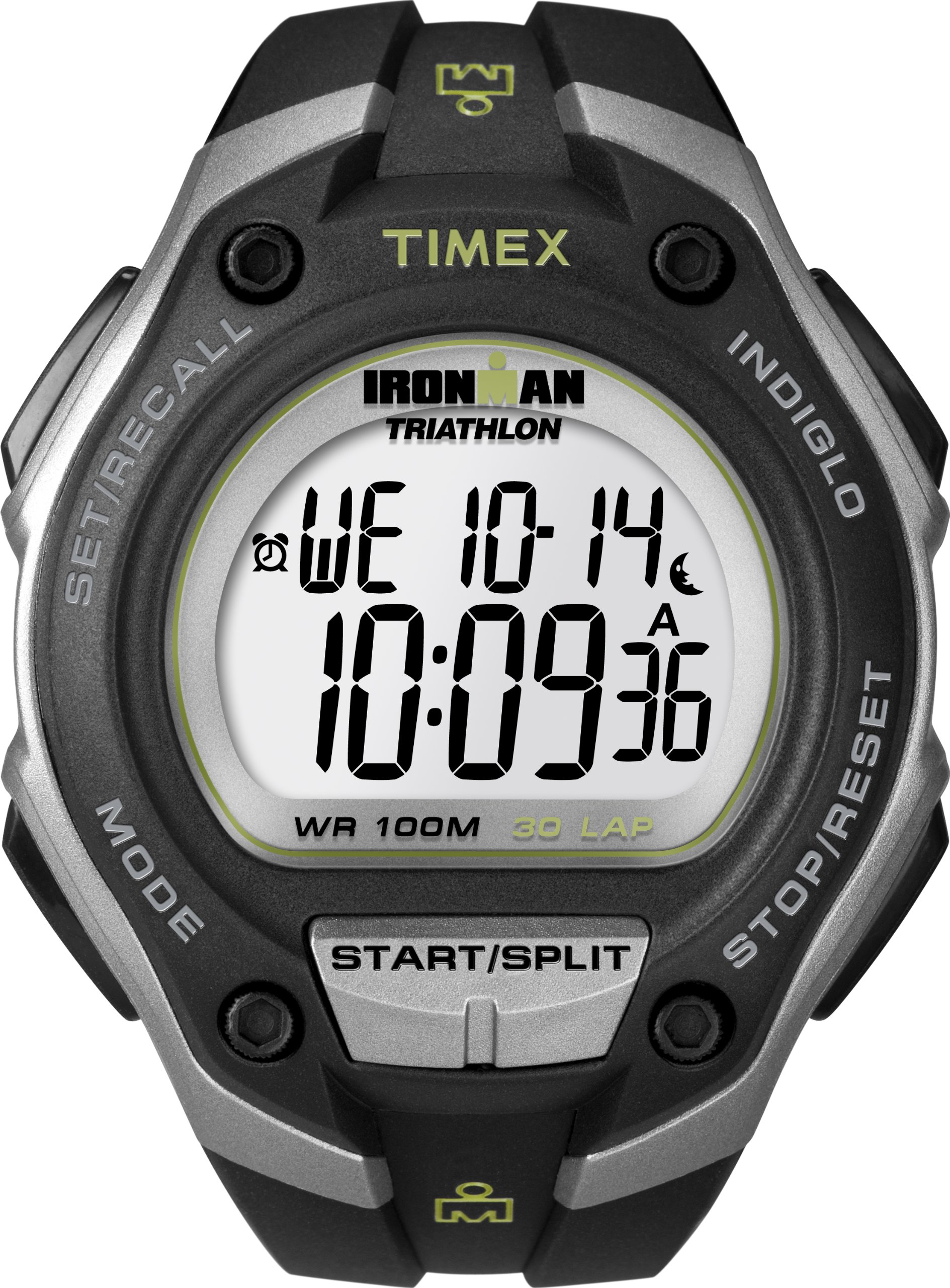 Reloj Timex Ironman Classic 30 Oversized Negro/plateado Para Hombre - Venta Internacional.