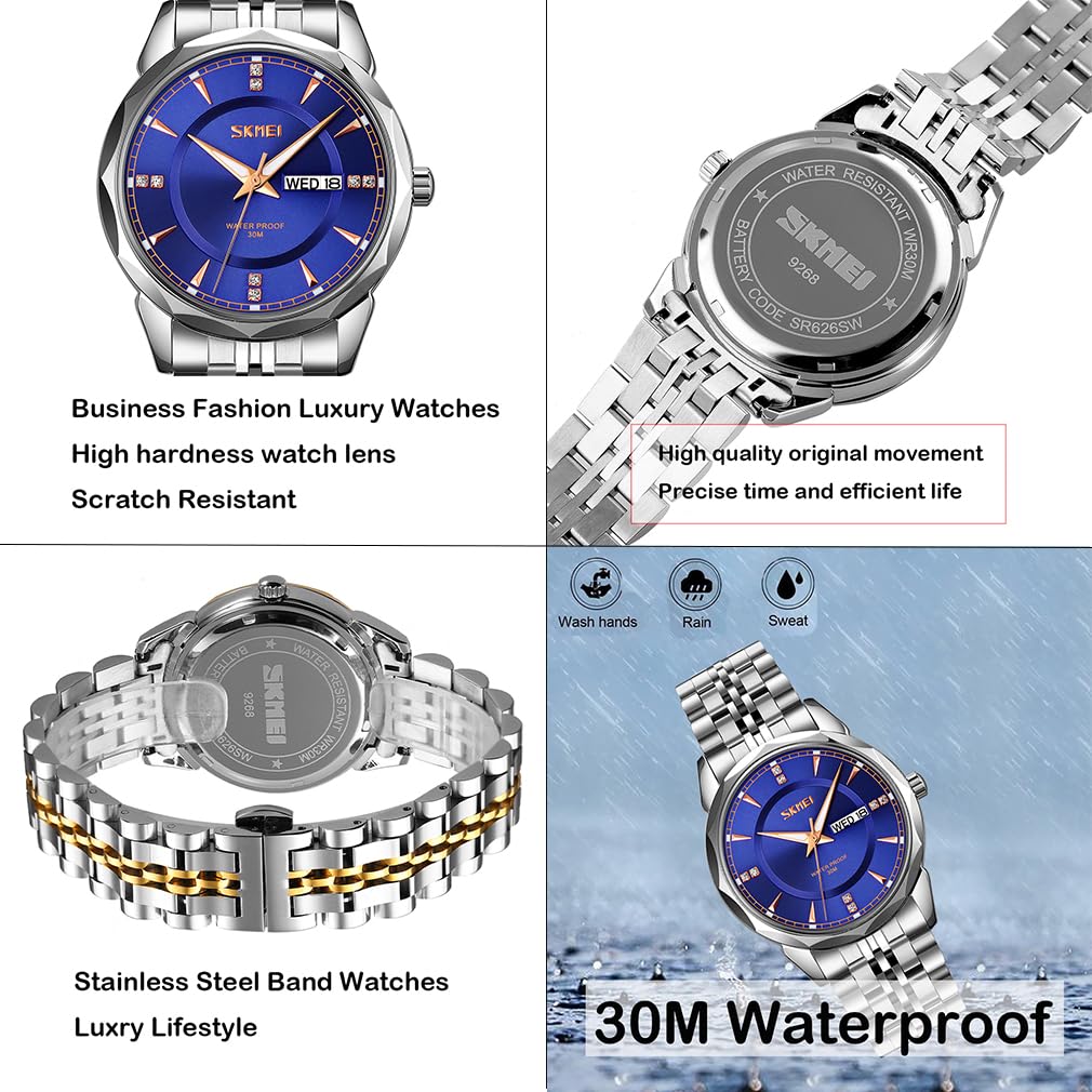 Foto 5 pulgar | Reloj Skmei Business Waterproof Luxury Para Hombre Plateado - Venta Internacional.