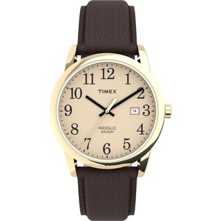 Foto 1 | Reloj Timex Easy Reader de Piel 38 mm para Hombre - Venta Internacional