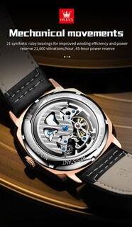 Foto 5 | Reloj Olevs Automatic Skeleton Mechanics - Venta Internacional