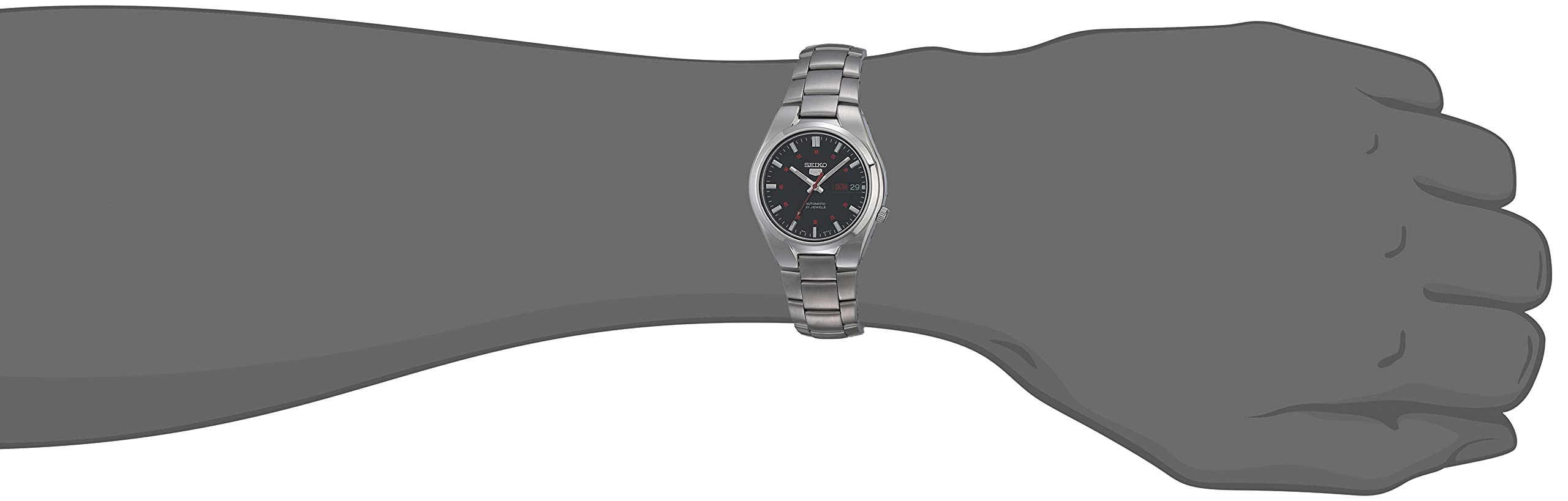 Foto 3 pulgar | Reloj Seiko 5 Snk617k1: Pulsera De Acero De 37 Mm De Diámetro De La Caja - Venta Internacional.