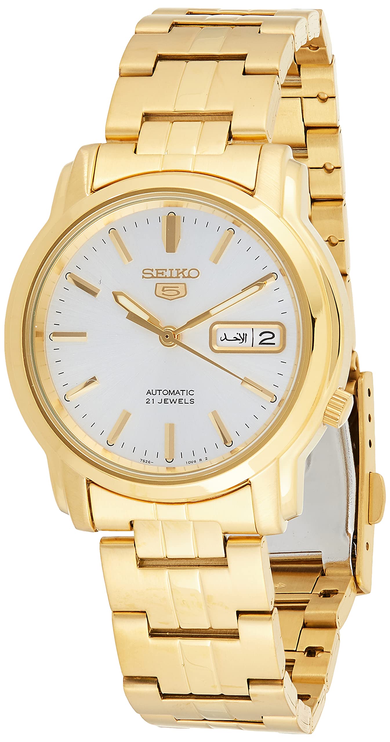 Foto 2 pulgar | Reloj Seiko Snkk74 De Acero Inoxidable Chapado En Oro Para Hombre - Venta Internacional.
