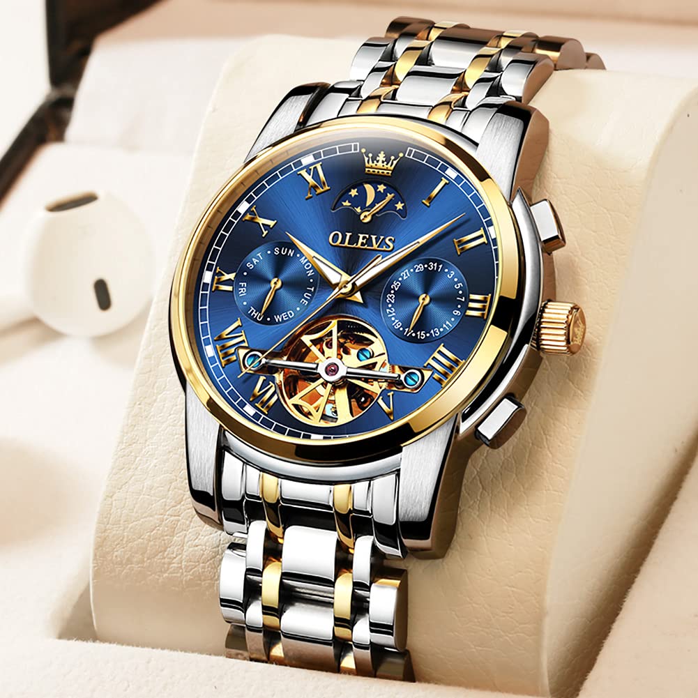 Foto 3 pulgar | Reloj Olevs Tourbillon Mecánico Automático Para Hombre De Acero Inoxidable - Venta Internacional.