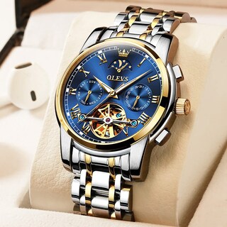 Foto 2 | Reloj Olevs Tourbillon Mecánico Automático Para Hombre De Acero Inoxidable - Venta Internacional.