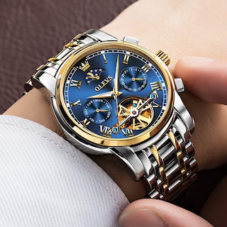 Foto 3 | Reloj Olevs Tourbillon Mecánico Automático Para Hombre De Acero Inoxidable - Venta Internacional.