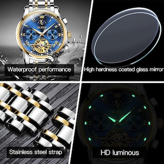Foto 5 | Reloj Olevs Tourbillon Mecánico Automático Para Hombre De Acero Inoxidable - Venta Internacional.