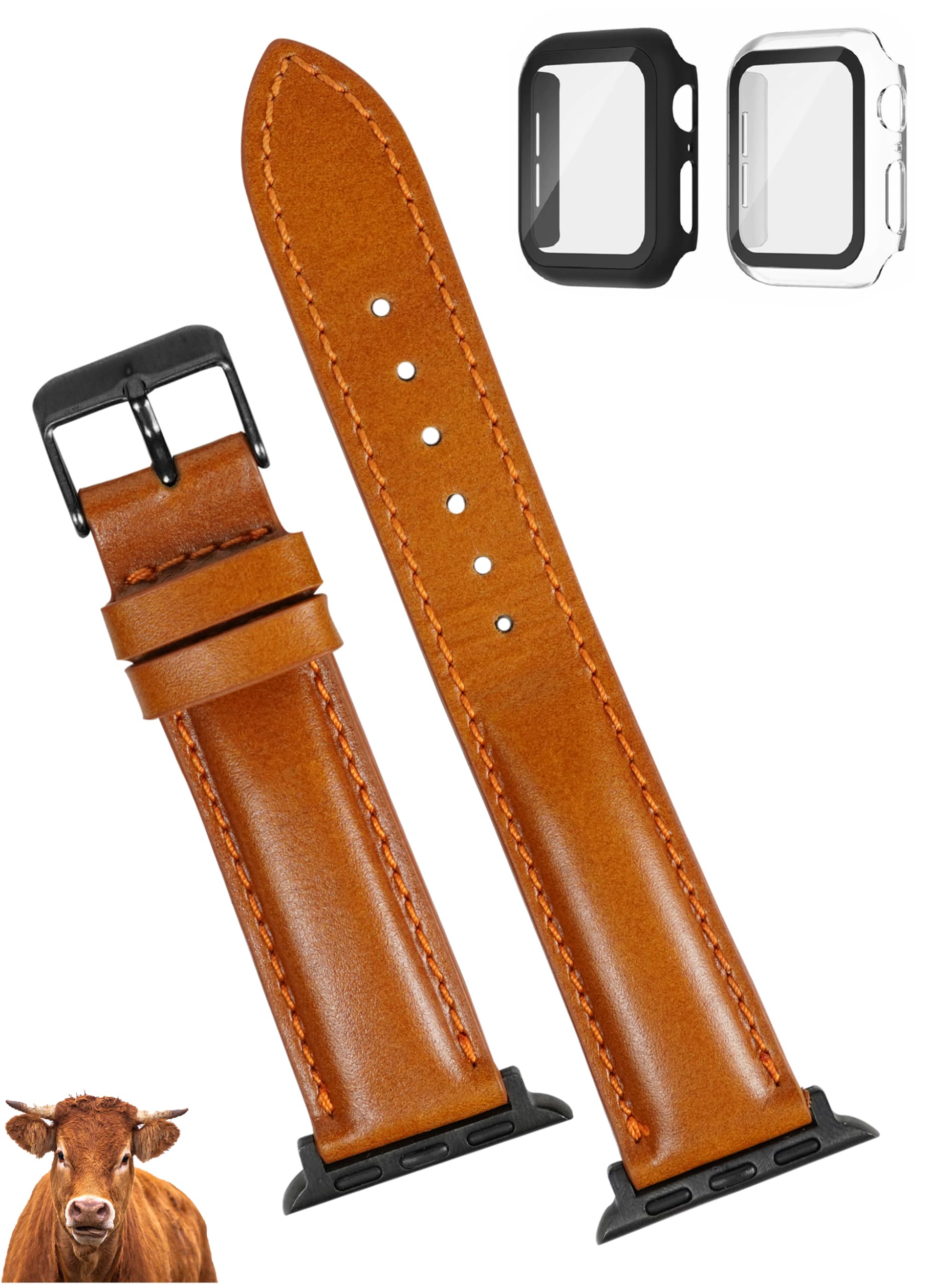 Correa De Reloj Vinacreations De Piel De Plena Flor Para Apple Watch De 38 Mm - Venta Internacional. $579
