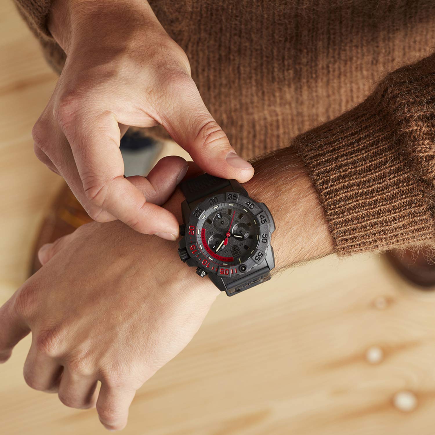 Foto 7 pulgar | Reloj Luminox Navy Seal Xs.3581.ey Chrono Negro Para Hombre, 45 Mm - Venta Internacional.