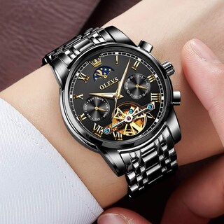 Foto 3 | Reloj Olevs Tourbillon Mecánico Automático Para Hombre De Acero Inoxidable - Venta Internacional.