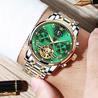 Foto 4 | Reloj Olevs Tourbillon Mecánico Automático Para Hombre De Acero Inoxidable - Venta Internacional.