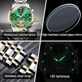 Foto 5 | Reloj Olevs Tourbillon Mecánico Automático Para Hombre De Acero Inoxidable - Venta Internacional.