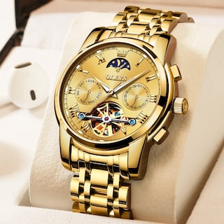 Foto 2 | Reloj Olevs Tourbillon Mecánico Automático Para Hombre De Acero Inoxidable - Venta Internacional.