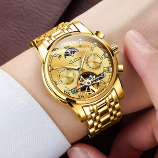 Foto 3 | Reloj Olevs Tourbillon Mecánico Automático Para Hombre De Acero Inoxidable - Venta Internacional.