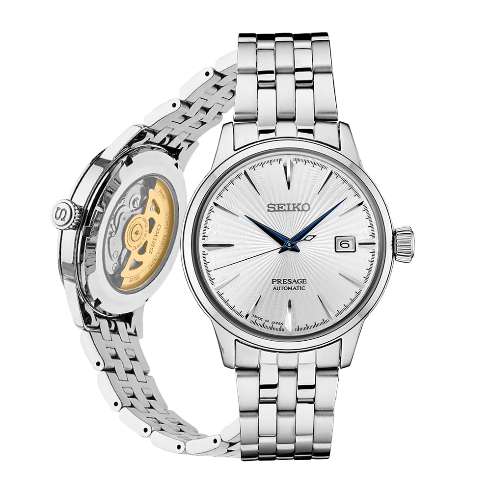 Foto 2 pulgar | Reloj Seiko Srpb77 Presage Cocktail Time Para Hombre Con Esfera Plateada - Venta Internacional.