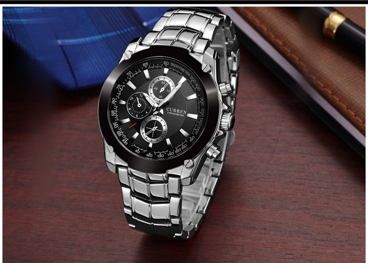 Foto 5 | Reloj Curren 8025 Para Hombre, Carcasa Y Correa De Aleación Con Esfera De 3,3 Cm - Venta Internacional.