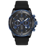 Reloj Bulova Marine Star Series A 98b308 De Silicona Negra - Venta Internacional.