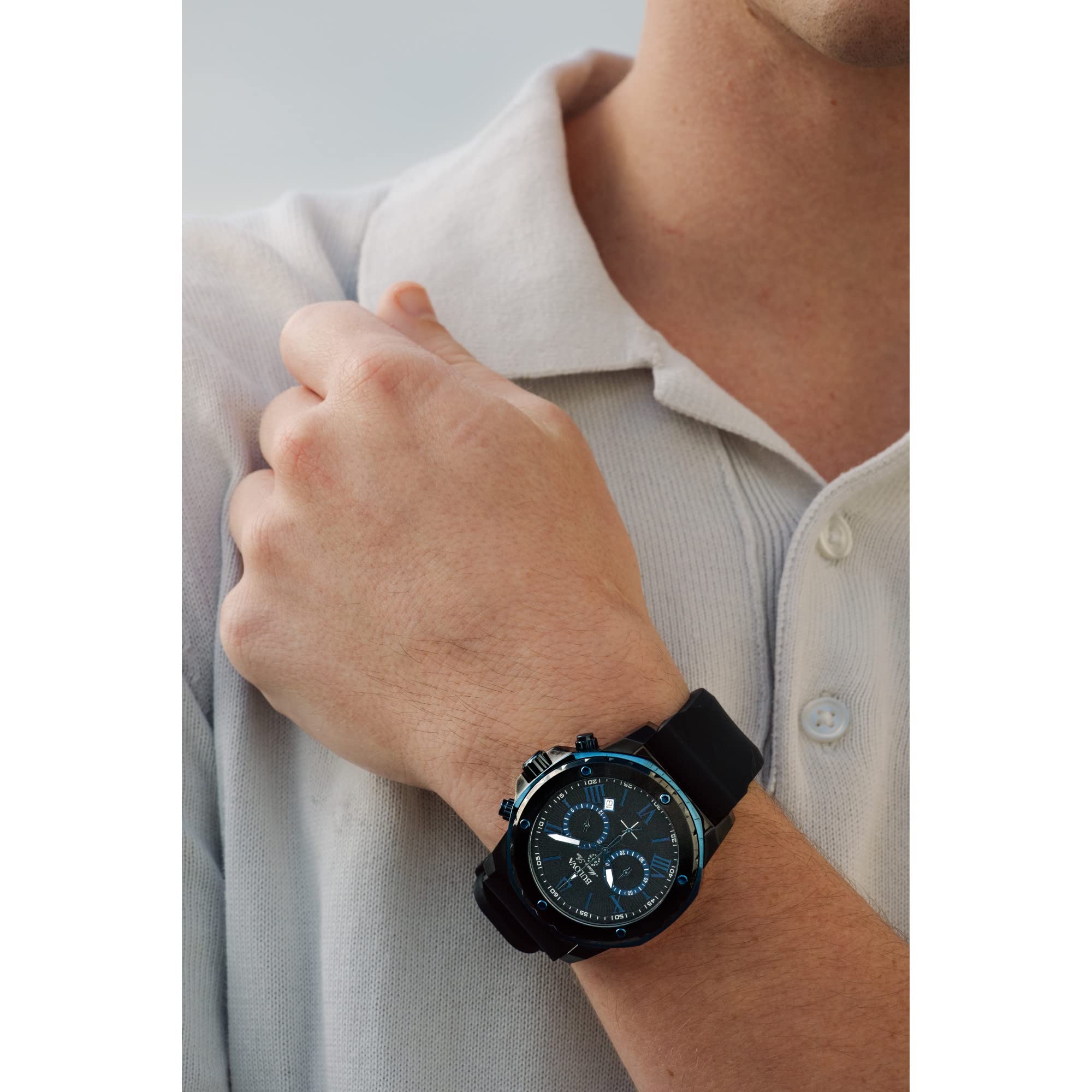 Foto 5 pulgar | Reloj Bulova Marine Star Series A 98b308 De Silicona Negra - Venta Internacional.