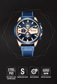 Foto 3 | Reloj Curren/8394 Para Hombre, Resistente Al Agua, Cuarzo, 30 M, Miyota Japan - Venta Internacional.