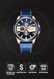 Foto 3 | Reloj Curren/8394 Miyota Pc32, Resistente Al Agua, 30 M, Cuarzo, Para Hombre - Venta Internacional.