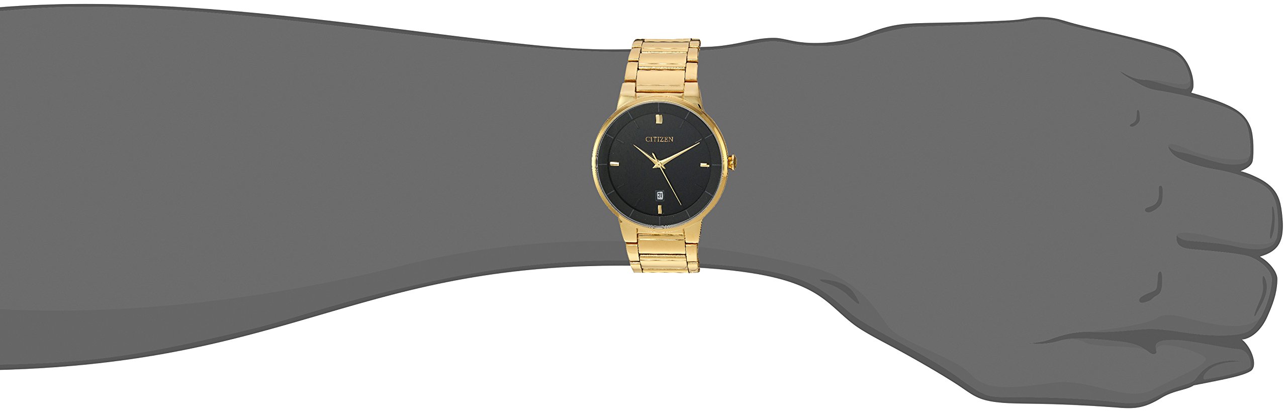 Foto 3 pulgar | Reloj Citizen Quartz Bi5012-53e Para Hombre En Acero Inoxidable Dorado - Venta Internacional.