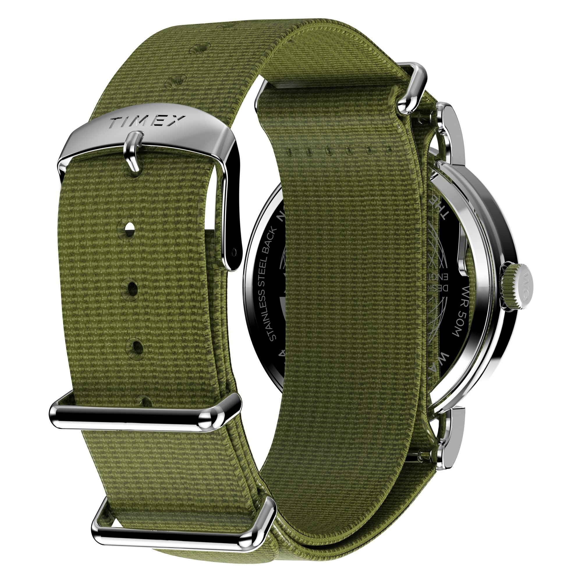 Foto 5 | Reloj Timex Weekender, Caja De 40 Mm, Esfera Blanca Y Correa Verde - Venta Internacional.